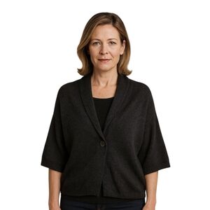 Vince Alpaca Cashmere Blend 3/4 Sleeve Cardigan Sweater